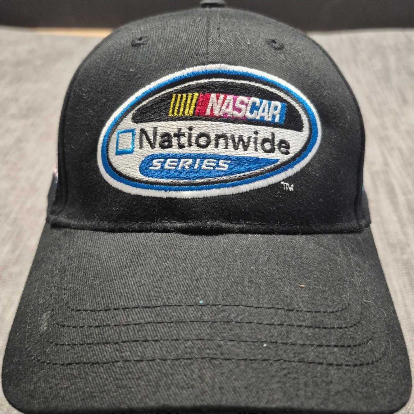 Nascar Nationwide Series Black Adjustable Hat Cap Onfa Sport Logo On You Side